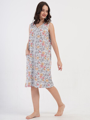 Купить Хлопковый халат большого размера на молнии VIENETTA 4081943402 в Украина в Lingerie.ua - Одяг для дому та відпочинку, Фото 2