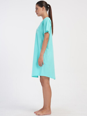 Купить Хлопковая домашняя туника с коротким рукавом VIENETTA 4053470000 в Украина в Lingerie.ua - Одяг для дому та відпочинку, Фото 2