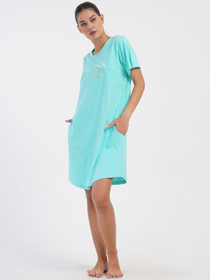 Купить Хлопковая домашняя туника с коротким рукавом VIENETTA 4053470000 в Украина в Lingerie.ua - Одяг для дому та відпочинку, Фото 5