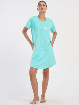 Купить Хлопковая домашняя туника с коротким рукавом VIENETTA 4053470000 в Украина в Lingerie.ua - Одяг для дому та відпочинку, Фото 6