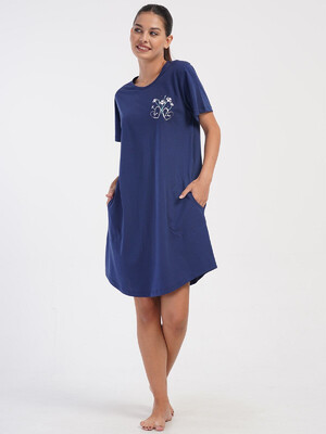 Купить Хлопковая домашняя туника с коротким рукавом VIENETTA 4053470000 в Украина в Lingerie.ua - Одяг для дому та відпочинку, Фото 7