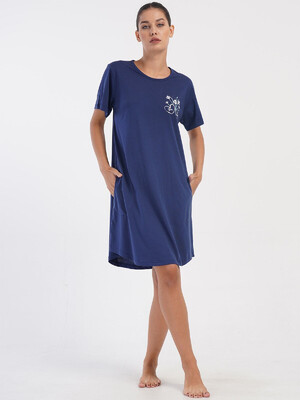 Купить Хлопковая домашняя туника с коротким рукавом VIENETTA 4053470000 в Украина в Lingerie.ua - Одяг для дому та відпочинку, Фото 10