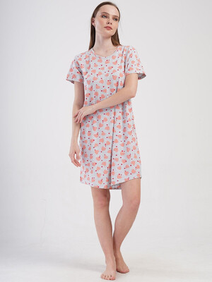 Купить Бавовняна туніка з коротким рукавом VIENETTA 4080930151 в Украина в Lingerie.ua - Одяг для дому та відпочинку, Фото 4