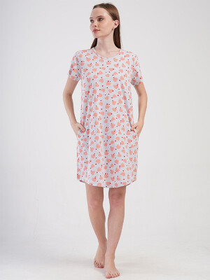 Купить Бавовняна туніка з коротким рукавом VIENETTA 4080930151 в Украина в Lingerie.ua - Одяг для дому та відпочинку, Фото 5