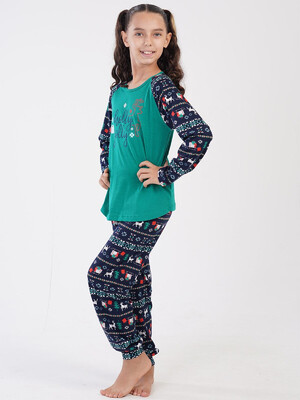 Купить Хлопковая пижама с длинным рукавом VIENETTA KIDS 3041265227 в Украина в Lingerie.ua - Одяг для дому та відпочинку, Фото 3