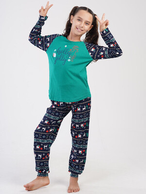 Купить Хлопковая пижама с длинным рукавом VIENETTA KIDS 3041265227 в Украина в Lingerie.ua - Одяг для дому та відпочинку, Фото 6