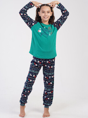 Купить Хлопковая пижама с длинным рукавом VIENETTA KIDS 3041265227 в Украина в Lingerie.ua - Одяг для дому та відпочинку, Фото 9