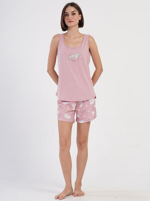 Купить Бавовняний комплект із майки та шортів VIENETTA 4070045696 в Украина в Lingerie.ua - Одяг для дому та відпочинку, Фото 2