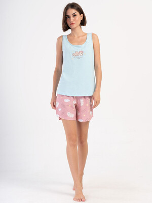 Купить Бавовняний комплект із майки та шортів VIENETTA 4070045696 в Украина в Lingerie.ua - Одяг для дому та відпочинку, Фото 4