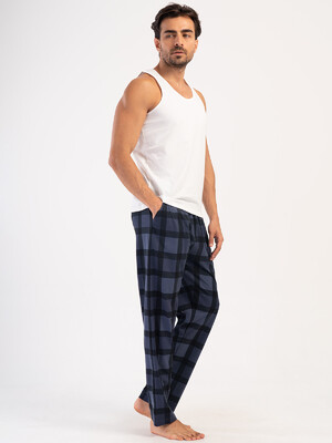 Купить Хлопковые мужские домашние брюки в клетку VIENETTA MAN 4050070826 в Украина в Lingerie.ua - Одяг для дому та відпочинку, Фото 4