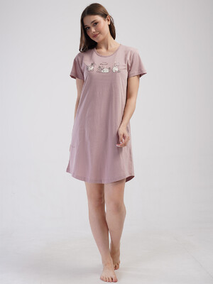 Купить Хлопковая домашняя туника с коротким рукавом VIENETTA 4091000000 в Украина в Lingerie.ua - Одяг для дому та відпочинку, Видео