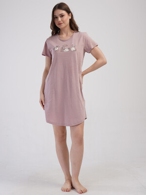 Купить Хлопковая домашняя туника с коротким рукавом VIENETTA 4091000000 в Украина в Lingerie.ua - Одяг для дому та відпочинку, Фото 6