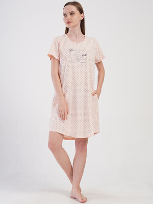 Купить Хлопковая домашняя туника с коротким рукавом VIENETTA 4084531248 в Украина в Lingerie.ua - Одяг для дому та відпочинку, Фото 8