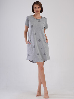 Купить Хлопковая домашняя туника с коротким рукавом VIENETTA 4091616203 в Украина в Lingerie.ua - Одяг для дому та відпочинку, Видео