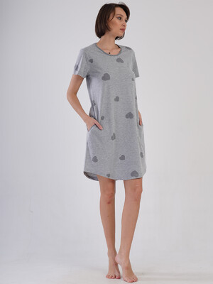 Купить Хлопковая домашняя туника с коротким рукавом VIENETTA 4091616203 в Украина в Lingerie.ua - Одяг для дому та відпочинку, Фото 2