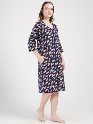 Купить Хлопковый халат женский на молнии VIENETTA 4091270911 в Украина