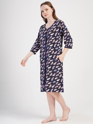 Купить Хлопковый халат женский на молнии VIENETTA 4091270911 в Украина в Lingerie.ua - Одяг для дому та відпочинку, Фото 5