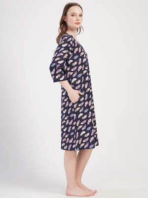 Купить Хлопковый халат женский на молнии VIENETTA 4091270911 в Украина в Lingerie.ua - Одяг для дому та відпочинку, Фото 6