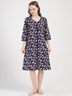 Купить Хлопковый халат женский на молнии VIENETTA 4091270911 в Украина в Lingerie.ua - Одяг для дому та відпочинку, Фото 7