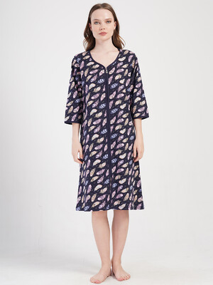 Купить Хлопковый халат женский на молнии VIENETTA 4091270911 в Украина в Lingerie.ua - Одяг для дому та відпочинку, Фото 8