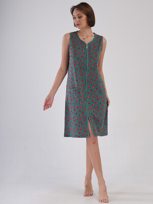 Купить Хлопковый летний халат женский на молнии VIENETTA 4082065185 в Украина в Lingerie.ua - Одяг для дому та відпочинку, Видео