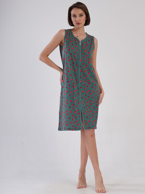 Купить Хлопковый летний халат женский на молнии VIENETTA 4082065185 в Украина в Lingerie.ua - Одяг для дому та відпочинку, Фото 2