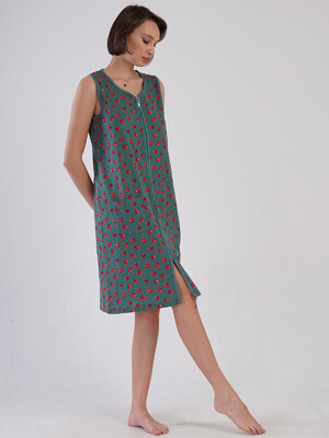 Купить Хлопковый летний халат женский на молнии VIENETTA 4082065185 в Украина в Lingerie.ua - Одяг для дому та відпочинку, Фото 6