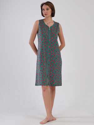 Купить Хлопковый летний халат женский на молнии VIENETTA 4082065185 в Украина в Lingerie.ua - Одяг для дому та відпочинку, Фото 8