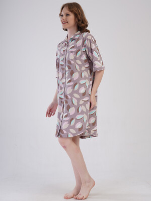 Купить Хлопковый халат на пуговицах с коротким рукавом VIENETTA 4091340821 в Украина в Lingerie.ua - Одяг для дому та відпочинку, Фото 2