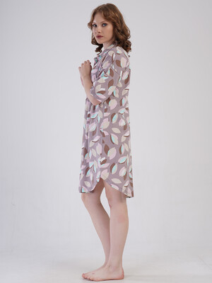 Купить Хлопковый халат на пуговицах с коротким рукавом VIENETTA 4091340821 в Украина в Lingerie.ua - Одяг для дому та відпочинку, Фото 5