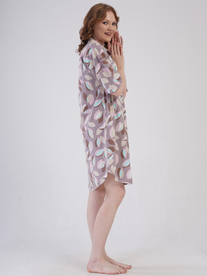 Купить Хлопковый халат на пуговицах с коротким рукавом VIENETTA 4091340821 в Украина в Lingerie.ua - Одяг для дому та відпочинку, Фото 6