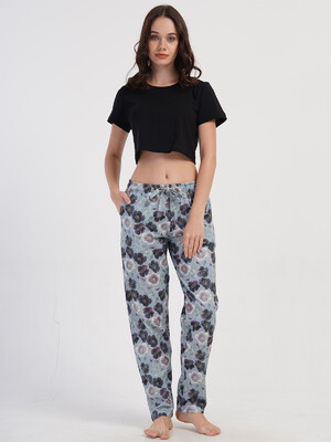 Купить Хлопковые домашние брюки женские большого размера VIENETTA 4040770945 в Украина в Lingerie.ua - Одяг для дому та відпочинку, Фото 4