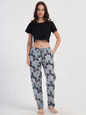 Купить Хлопковые домашние брюки женские большого размера VIENETTA 4040770945 в Украина в Lingerie.ua - Одяг для дому та відпочинку, Фото 6