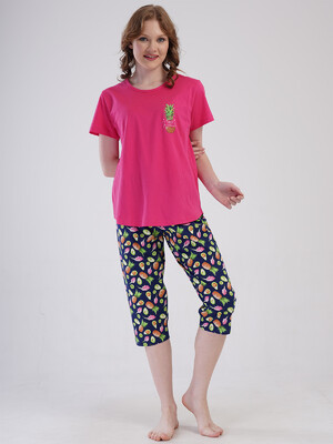 Купить Хлопковый комплект женский из футболки и капри VIENETTA 4092090231 в Украина в Lingerie.ua - Одяг для дому та відпочинку, Фото 8