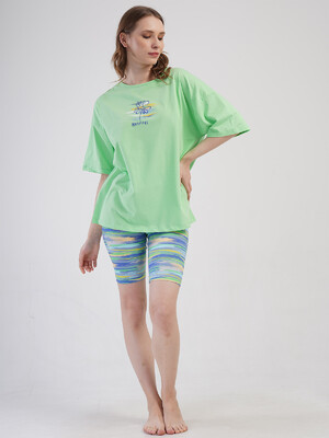 Купить Летний хлопковый костюм с велотреками VIENETTA 4083662052 в Украина в Lingerie.ua - Одяг для дому та відпочинку, Фото 2