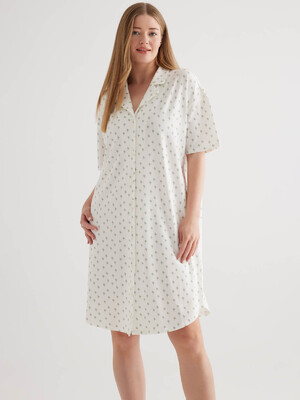 Купить Бавовняний халат на ґудзиках із коротким рукавом HAYS 50218 в Украина