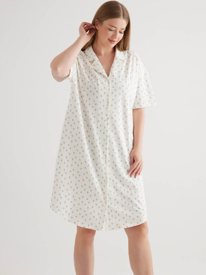 Купить Бавовняний халат на ґудзиках із коротким рукавом HAYS 50218 в Украина в Lingerie.ua - Одяг для дому та відпочинку, Фото 2