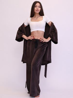 Купить Велюровий костюм із халата кімоно та штанів LINGERIE 170754 в Украина в Lingerie.ua - Одяг для дому та відпочинку, Фото 13