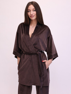 Купить Велюровий костюм із халата кімоно та штанів LINGERIE 170754 в Украина в Lingerie.ua - Одяг для дому та відпочинку, Фото 12