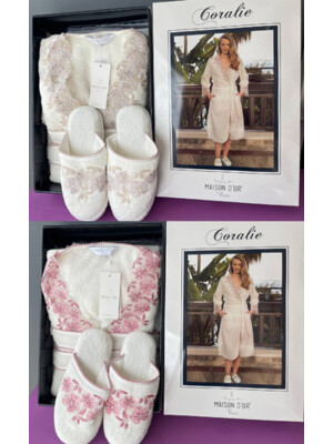 Купить Комплект із бамбукового халата і капців MAISON D'OR Coralie в Украина в Lingerie.ua - Одяг для дому та відпочинку, Фото 2