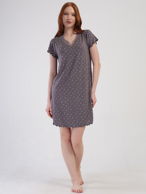 Купить Ночная сорочка из вискозы с коротким рукавом VIENETTA 4092920835 в Украина в Lingerie.ua - Одяг для дому та відпочинку, Видео