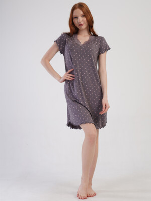 Купить Ночная сорочка из вискозы с коротким рукавом VIENETTA 4092920835 в Украина в Lingerie.ua - Одяг для дому та відпочинку, Фото 2