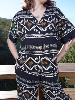 Купить Штапельный летний костюм с брюками VIENETTA PLUS 4092730610 в Украина в Lingerie.ua - Одяг для дому та відпочинку, Фото 4