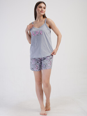 Купить Хлопковый комплект женский из майки и шорт VIENETTA 4082425598 в Украина в Lingerie.ua - Одяг для дому та відпочинку, Фото 4