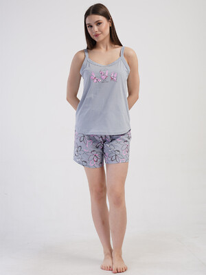 Купить Хлопковый комплект женский из майки и шорт VIENETTA 4082425598 в Украина в Lingerie.ua - Одяг для дому та відпочинку, Фото 7