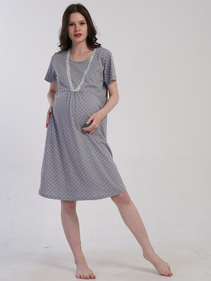 Купить Бавовняна туніка для вагітних і годуючих мам VIENETTA 5033071248 в Украина в Lingerie.ua - Одяг для дому та відпочинку, Фото 3