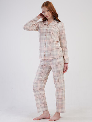 Купить Хлопковая классическая пижама женская VIENETTA 4100304206 в Украина в Lingerie.ua - Одяг для дому та відпочинку, Фото 2