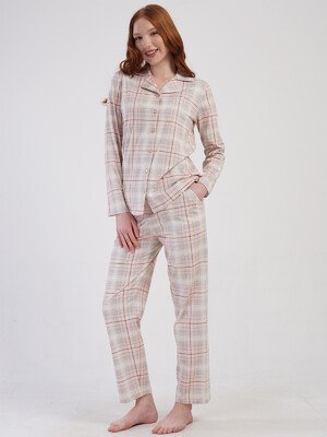 Купить Хлопковая классическая пижама женская VIENETTA 4100304206 в Украина в Lingerie.ua - Одяг для дому та відпочинку, Фото 3