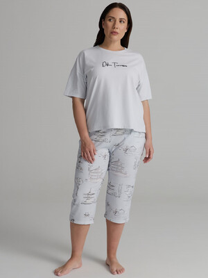 Купить Хлопковый домашний комплект с капри HAYS 62261 в Украина в Lingerie.ua - Одяг для дому та відпочинку, Фото 1