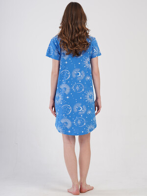 Купить Хлопковая домашняя туника с коротким рукавом VIENETTA 4080971252 в Украина в Lingerie.ua - Одяг для дому та відпочинку, Фото 2